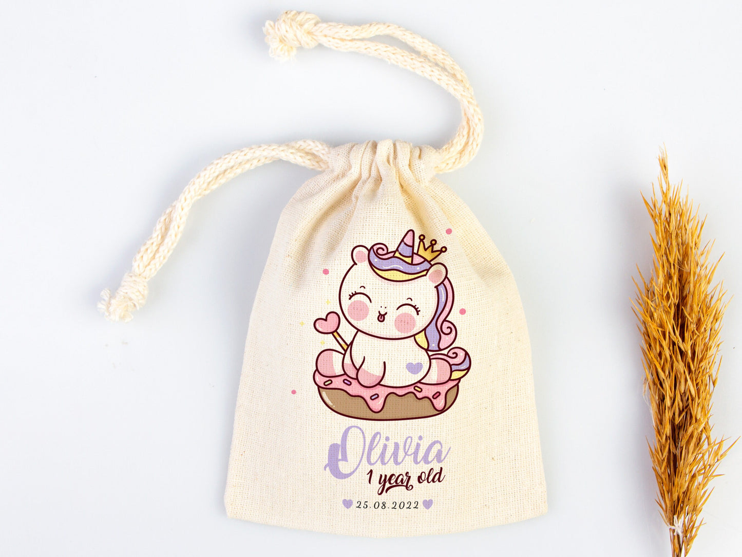 1st Birthday Favour Bags, Custom Party Bags for first birthday, Personalized Favor Bags