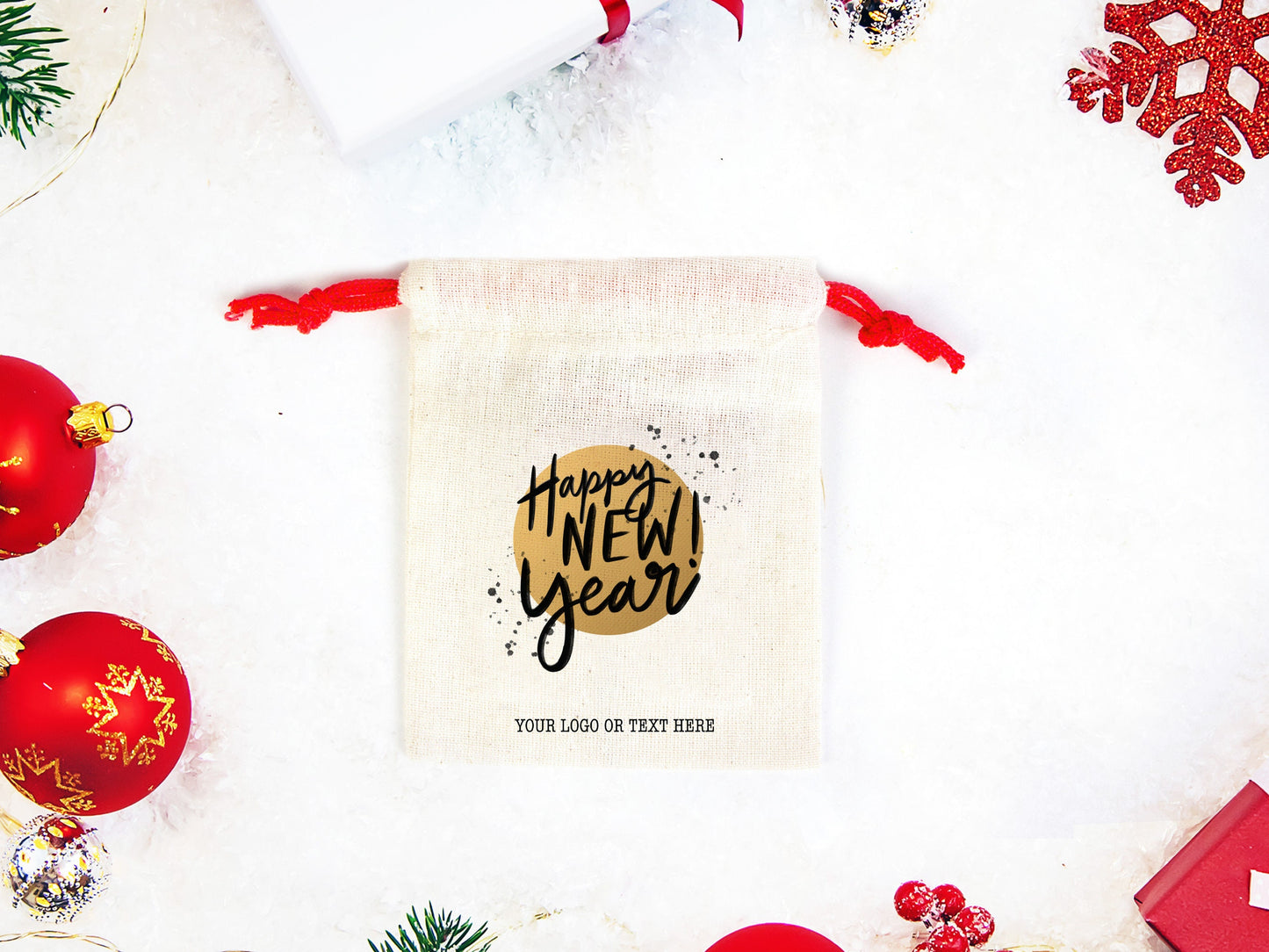 Celebrate the New Year with Personalized Gift Bags - Company Gift Bags - Custom Designs Available - Perfect for Corporate Events, Holiday Parties