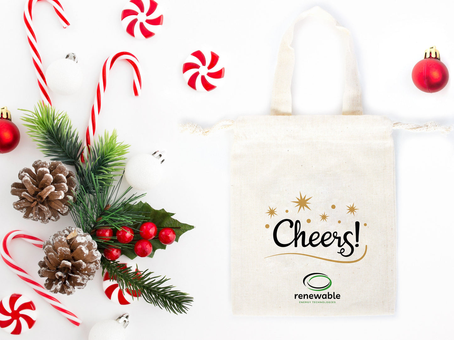 Custom Cheers Christmas Bags - 6"W x 8"H (15.5 cm x 20 cm) - Personalized Family or Company Bags - Bachelorette Party Gift - Happy New Year Bag