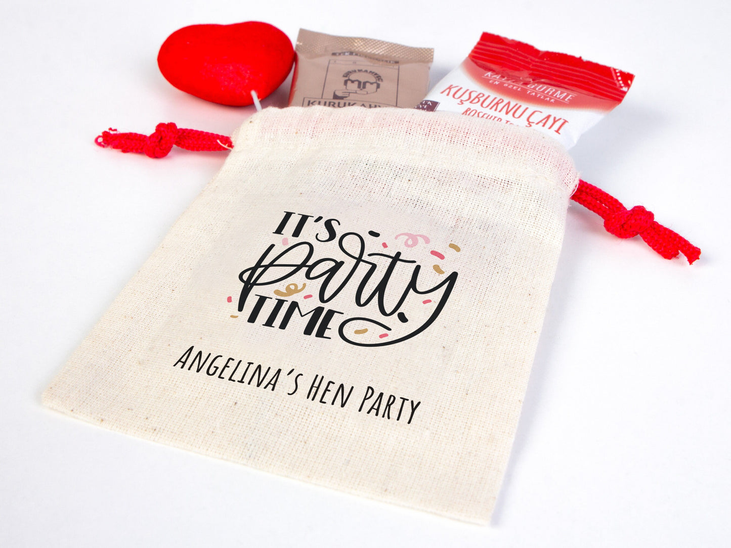 Hen Party Bags - 4"W x 5"H (10 cm x 13 cm) Party Recovery Kit Bags - Custom Hangover Bags - Bachelorette Party - Wedding Tote Bag