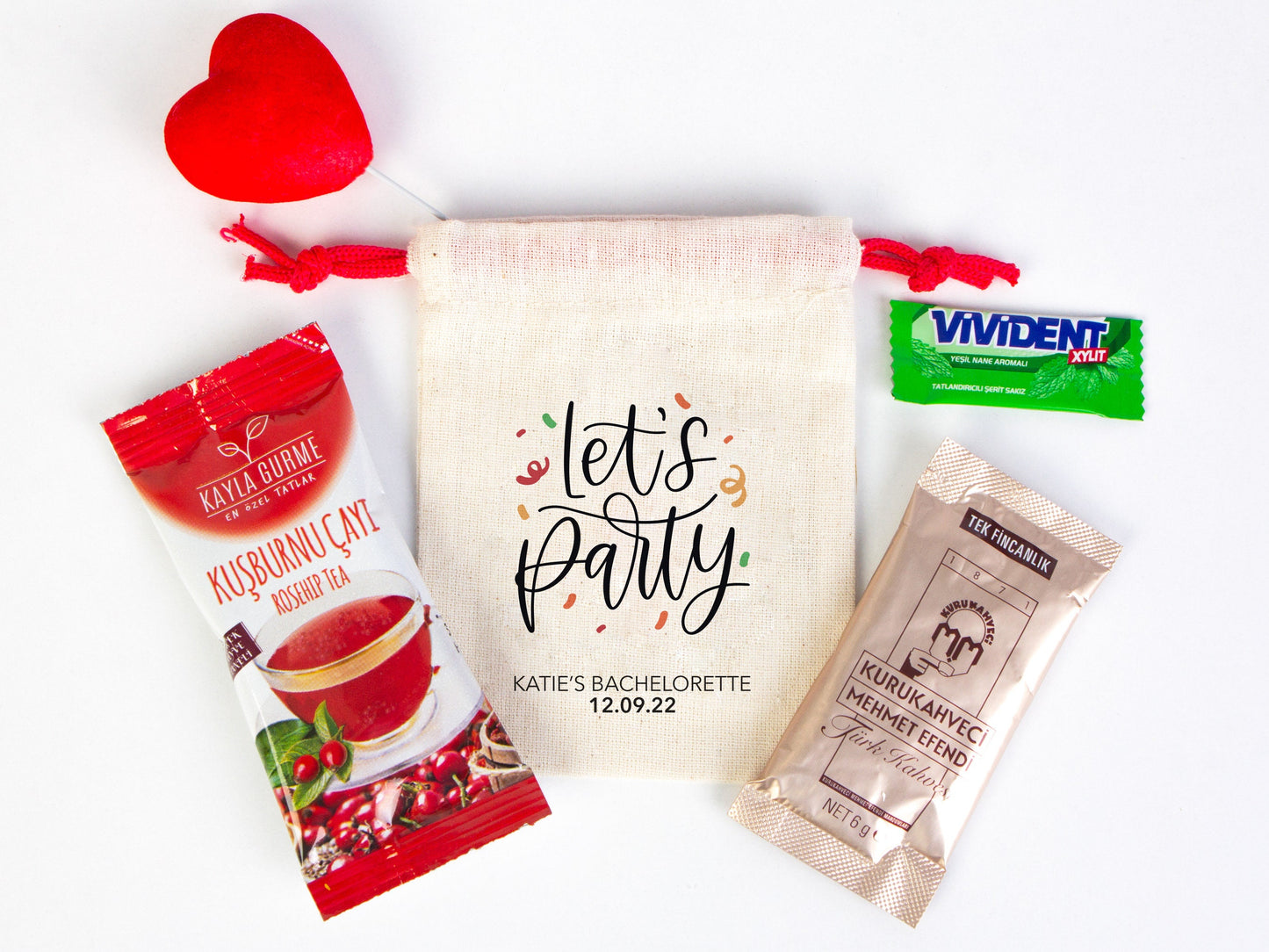 Lets Party Bags Party Recovery Kit Bags - 4"W x 5"H (10 cm x 13 cm) Custom Hangover Bags - Bachelorette Party - Wedding Tote Bag - Hen Party