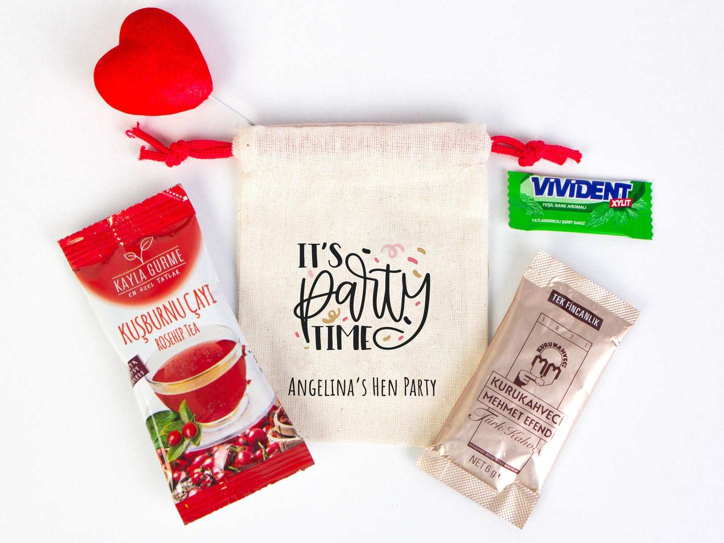 Hen Party Bags - 4"W x 5"H (10 cm x 13 cm) Party Recovery Kit Bags - Custom Hangover Bags - Bachelorette Party - Wedding Tote Bag