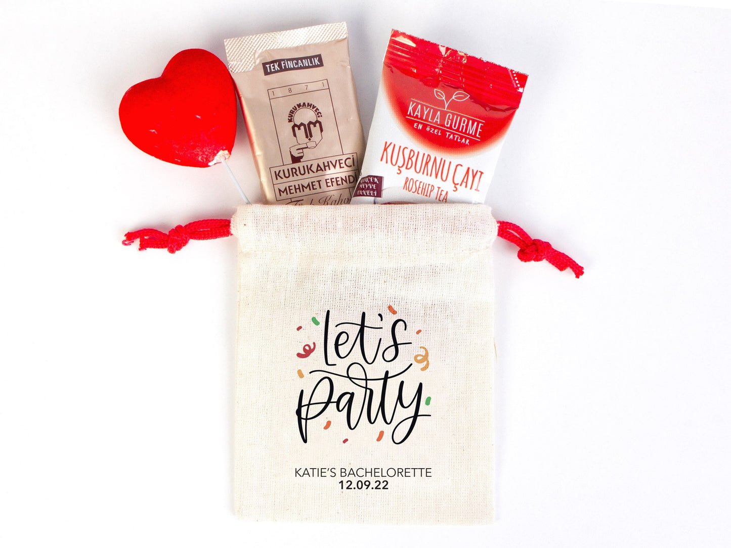 Lets Party Bags Party Recovery Kit Bags - 4"W x 5"H (10 cm x 13 cm) Custom Hangover Bags - Bachelorette Party - Wedding Tote Bag - Hen Party
