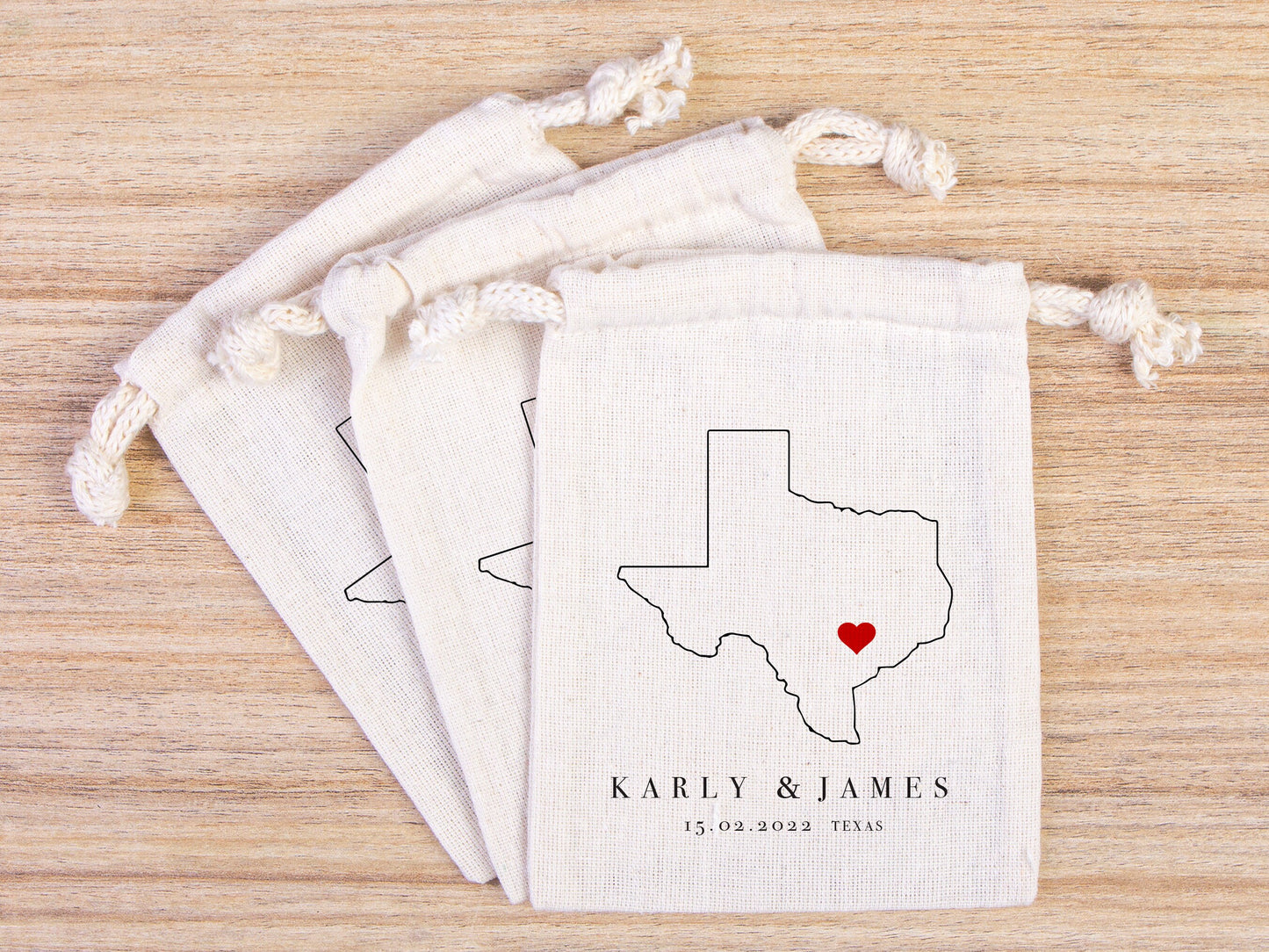 Customized Texas Wedding Welcome Bag - Texas Party Favor Bags - Texas Wedding Tote - Custom With Your name or Design