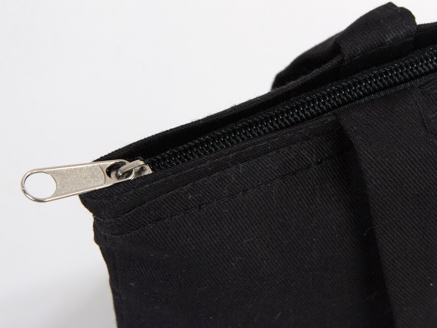 Black Tote Bags With Zip, 14"W x 16"H (35 cm x 40 cm) - Custom Tote Bags With Your Logo - Custom Promotional Bags