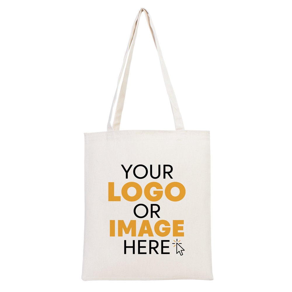 Custom Tote Bag - 14"W x 16"H (35 cm x 40 cm) - Wholesale Cloth Bags With Logo - Photo Print Tote Bag - Shopping, Reusable Packing Bags
