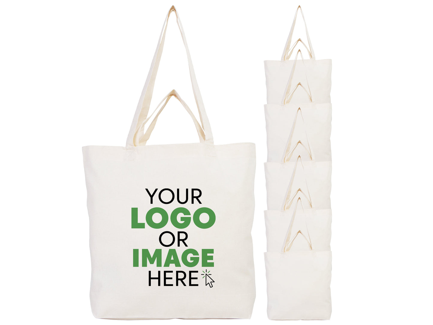 Personalized Tote With Logo, Wholesale Shopping Bags - Promotional items, Photo or Text Print, Multicolor Print, Grocery Large Bags