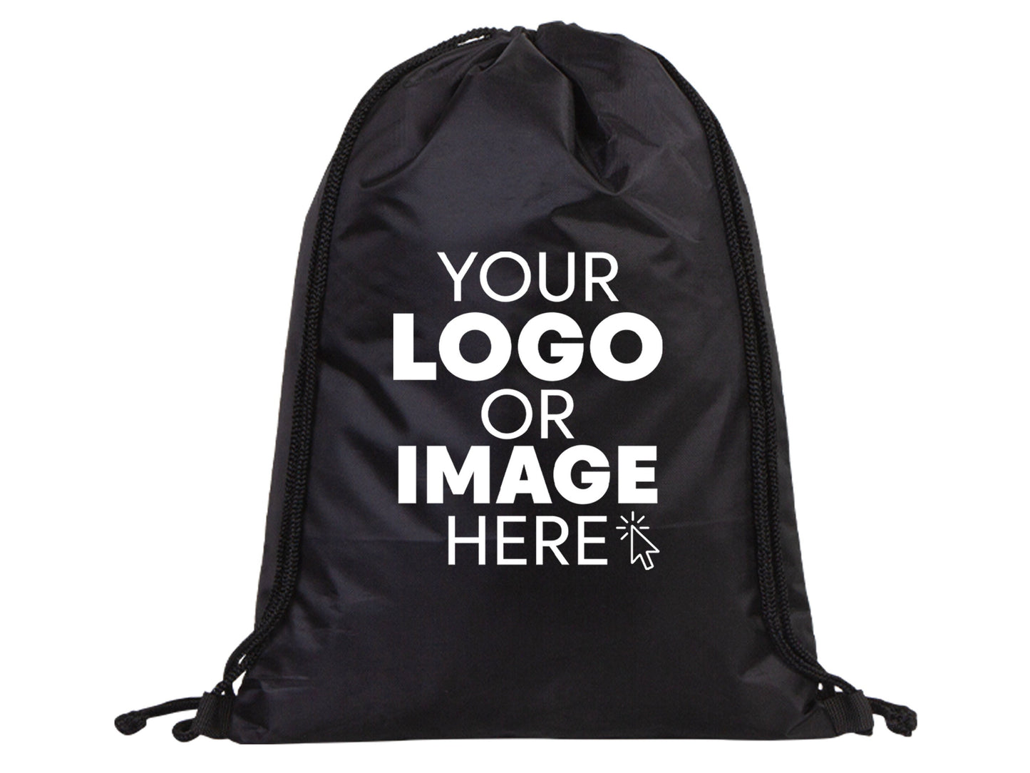 Custom Drawstring Backpack 5"W x 7"H (15 cm x 18 cm) - Waterproof Bag, Wholesale Logo Drawstring Bag
