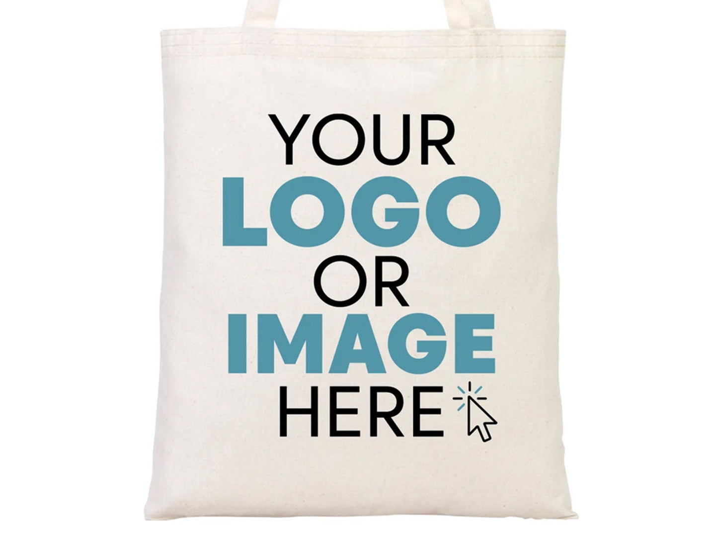 Customize Tote Bags 14 W" x 16 H" (35 cm x 40 cm) - Personalized Bags - Promotional Reusable Grocery Bag - With Your Logo or Photo