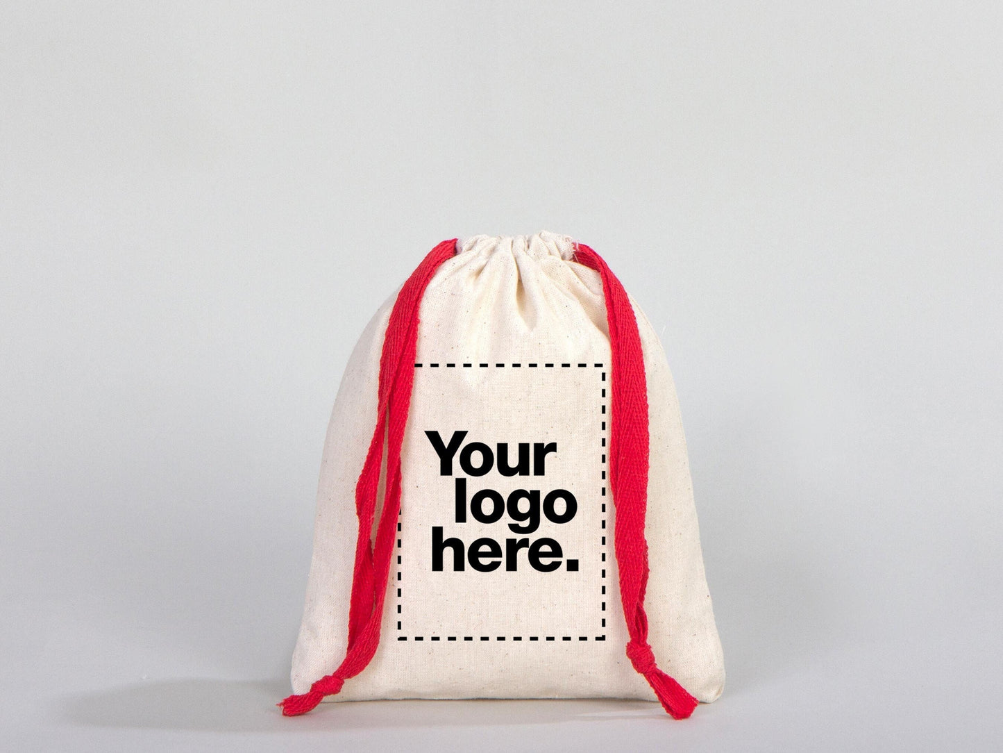 Red Drawstring Cotton Bags 6"W x 8"H (15.5cm x 20 cm) , Great For Packing And Wrapping, Organic Cotton Pouch Bag, Bridal Shower Bag, Custom Bag