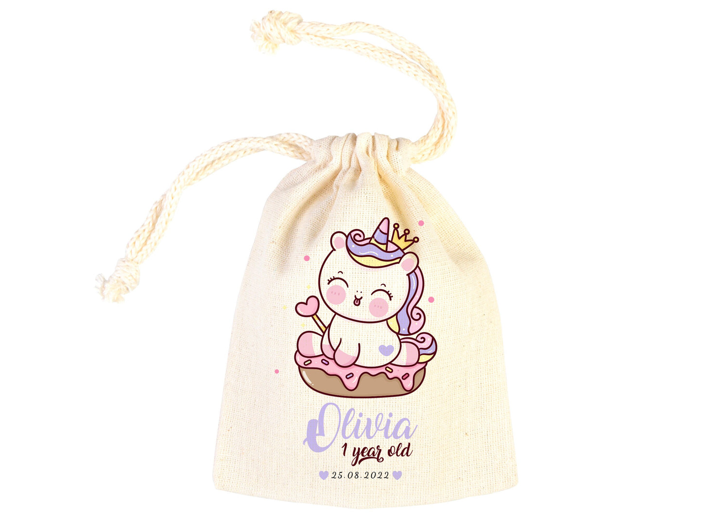 1st Birthday Favour Bags, Custom Party Bags for first birthday, Personalized Favor Bags