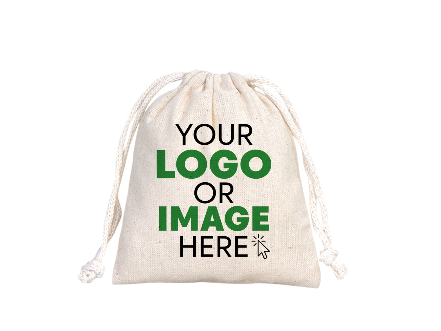 Custom Muslin Bags - 4"W x 5"H (10 x 13 cm) Organic Cotton Favor Bags - Wedding Favor Drawstring Bags - Jewelry - Gift - Produce - Packing Bags