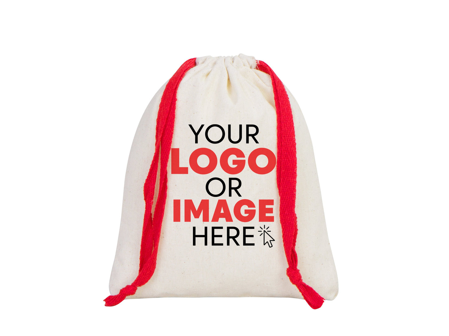 Red Drawstring Cotton Bags 6"W x 8"H (15.5cm x 20 cm) , Great For Packing And Wrapping, Organic Cotton Pouch Bag, Bridal Shower Bag, Custom Bag