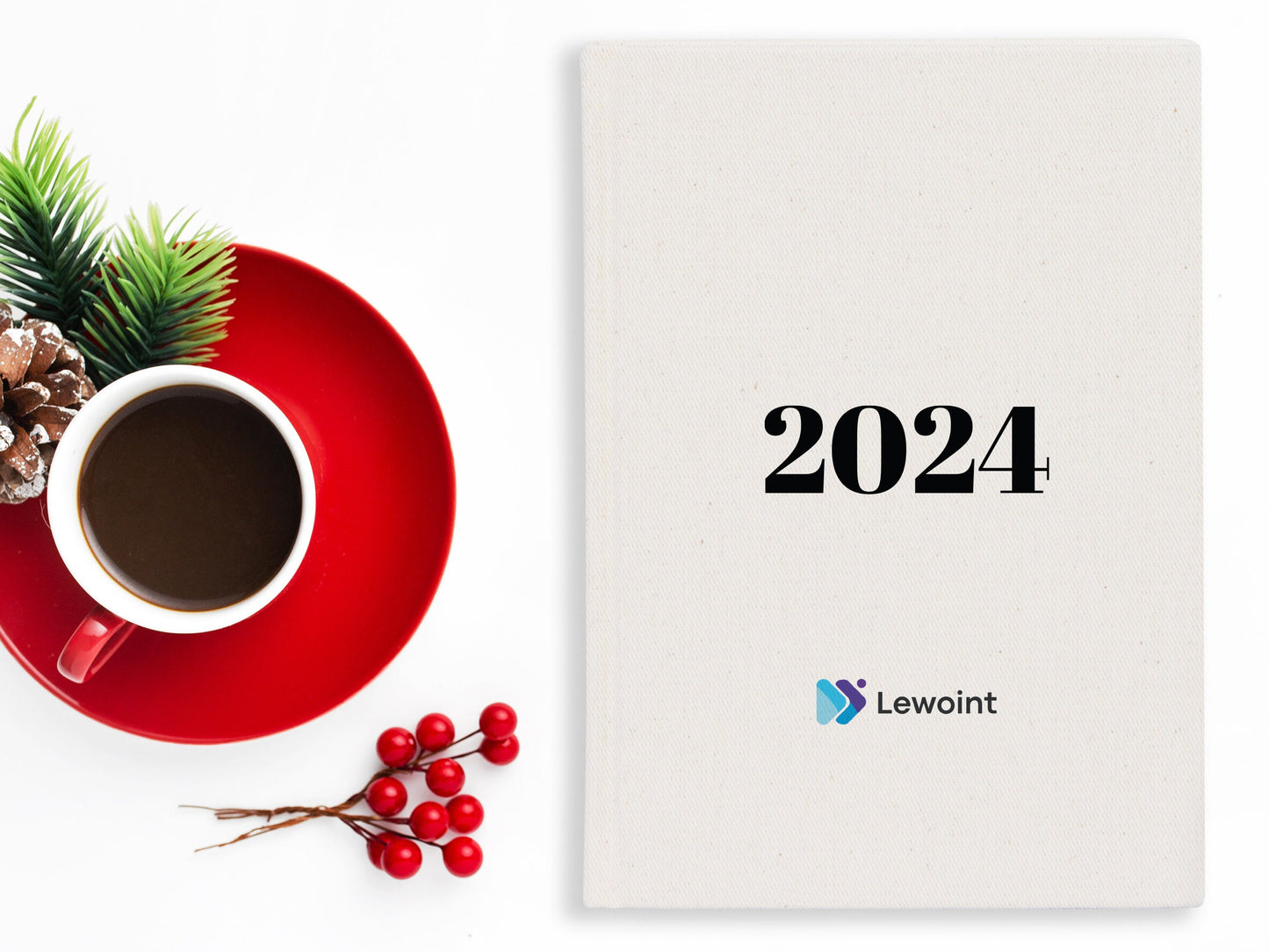 Custom Christmas Sketchbook, 2024 Notebooks, 6"W x 8"H (15 cm x 20 cm) Personalized Notebook Christmas Gift, Custom Logo Print