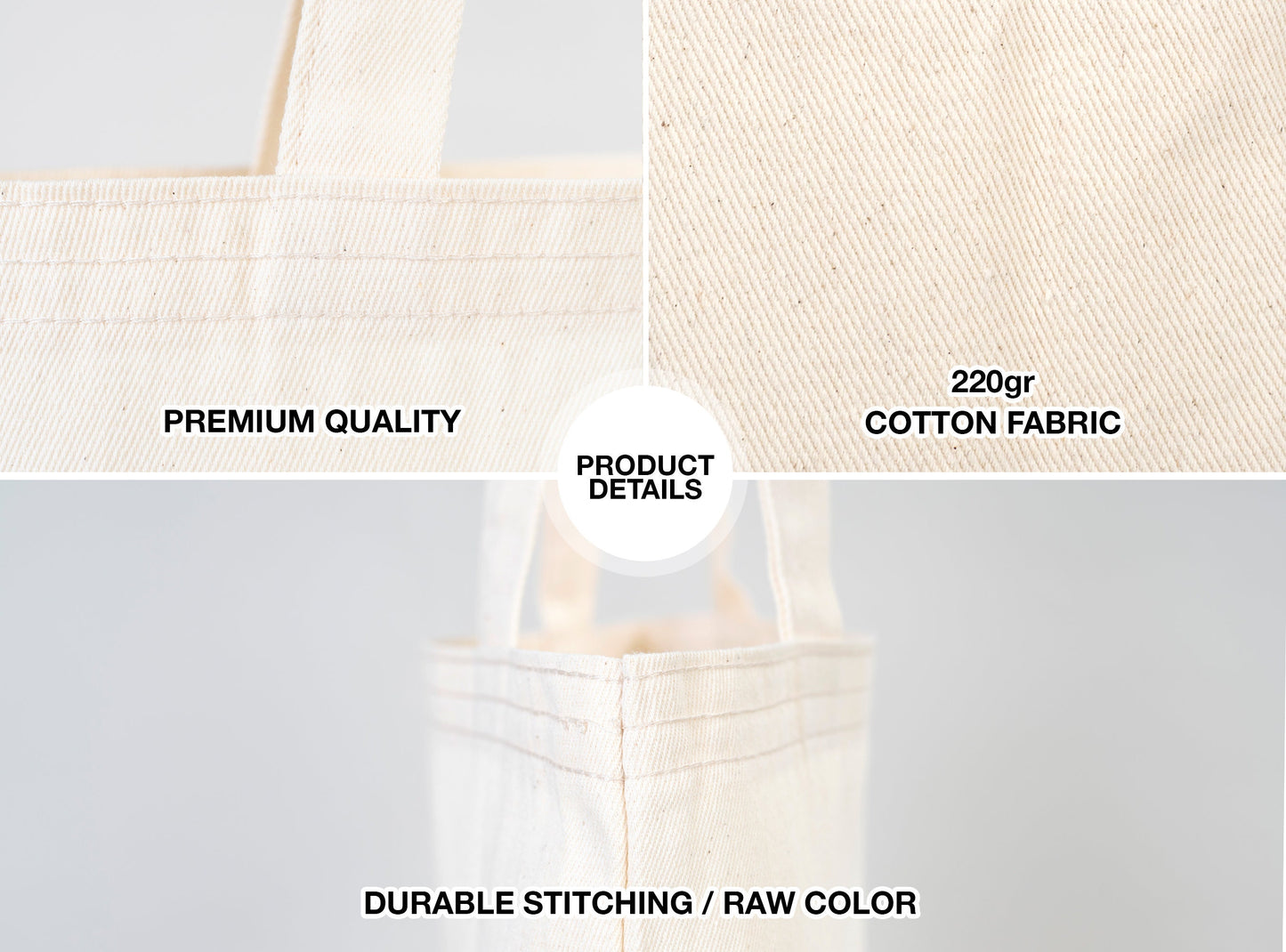 Custom Tote Bag with Logo - 14"W x 16"H (35 cm x 40 cm) Wholesale Cotton Bags - Tote Bag Custom - Tote Bag Logo