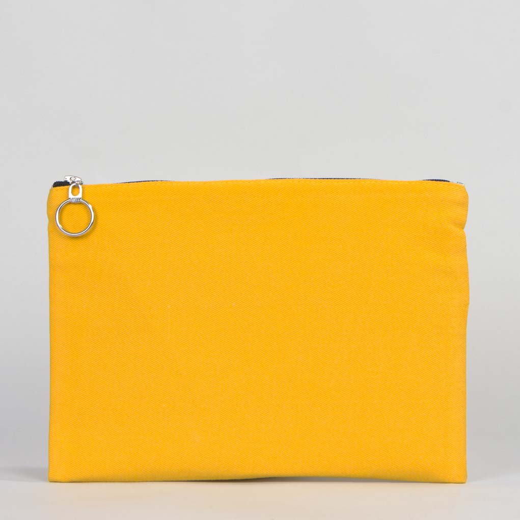 Yellow Ipad Bag Lined - 12"W x 8"H (30 cm x 20 cm)