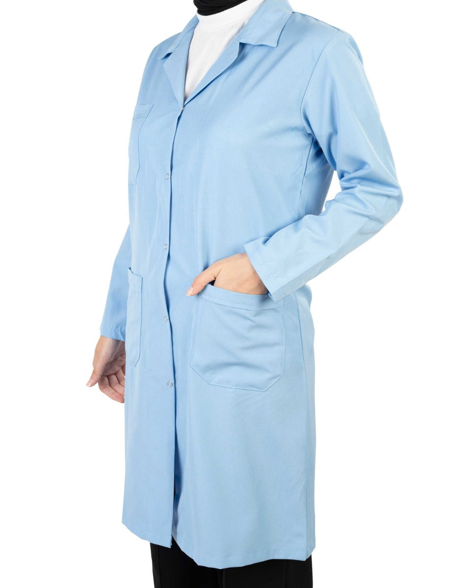 Light Blue Alpaca Female Work Apron