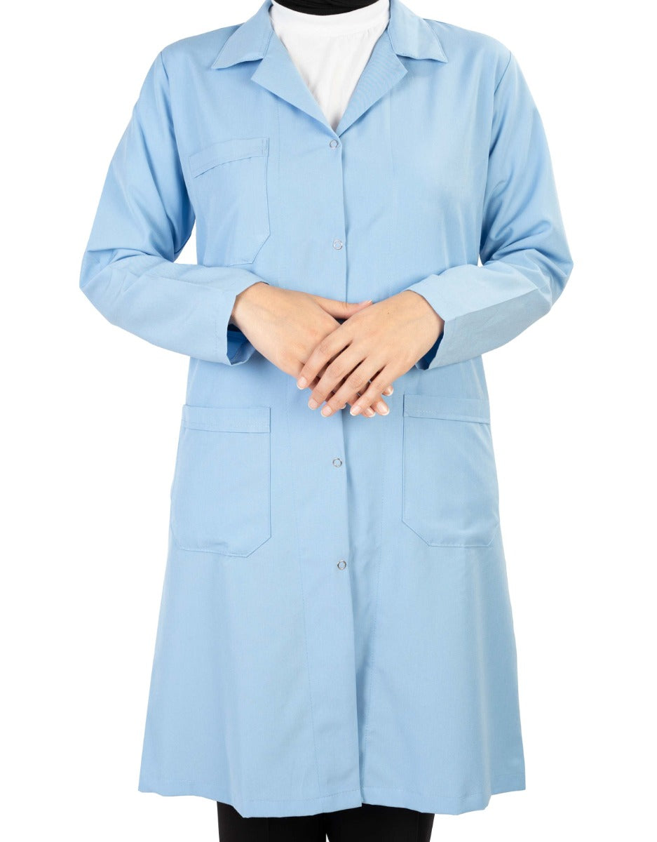 Light Blue Alpaca Female Work Apron