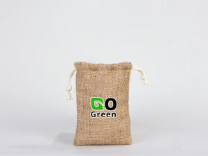 Custom Coffee Burlap Drawstring Bags - 100% Natural Jute (4"W x 5"H) - Pamusan.com