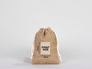Custom Coffee Burlap Drawstring Bags - 100% Natural Jute (4"W x 5"H) - Pamusan.com