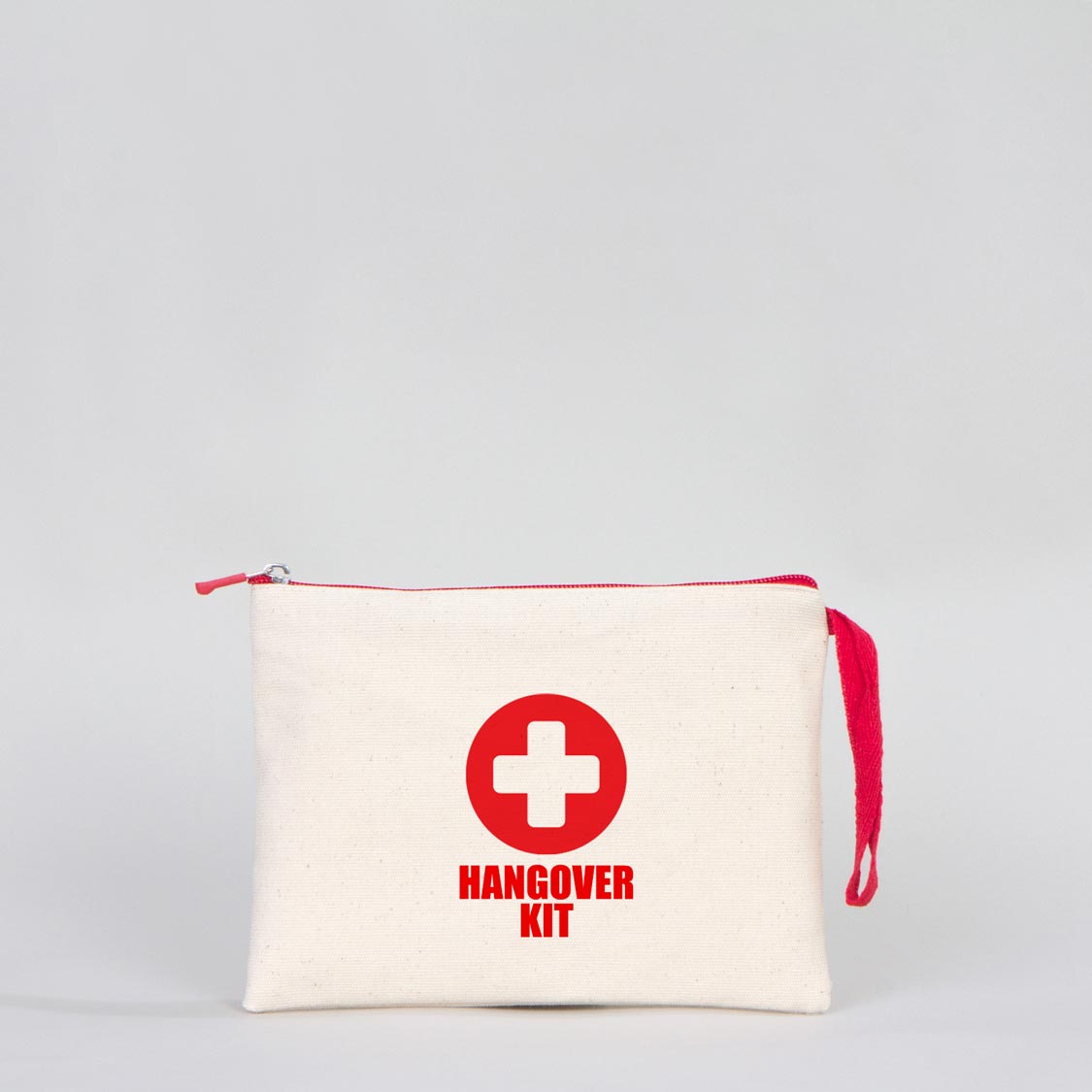 Clutch Bag 8"W x 6"H (21 cm x 15 cm) - Red Zippered (Customize)