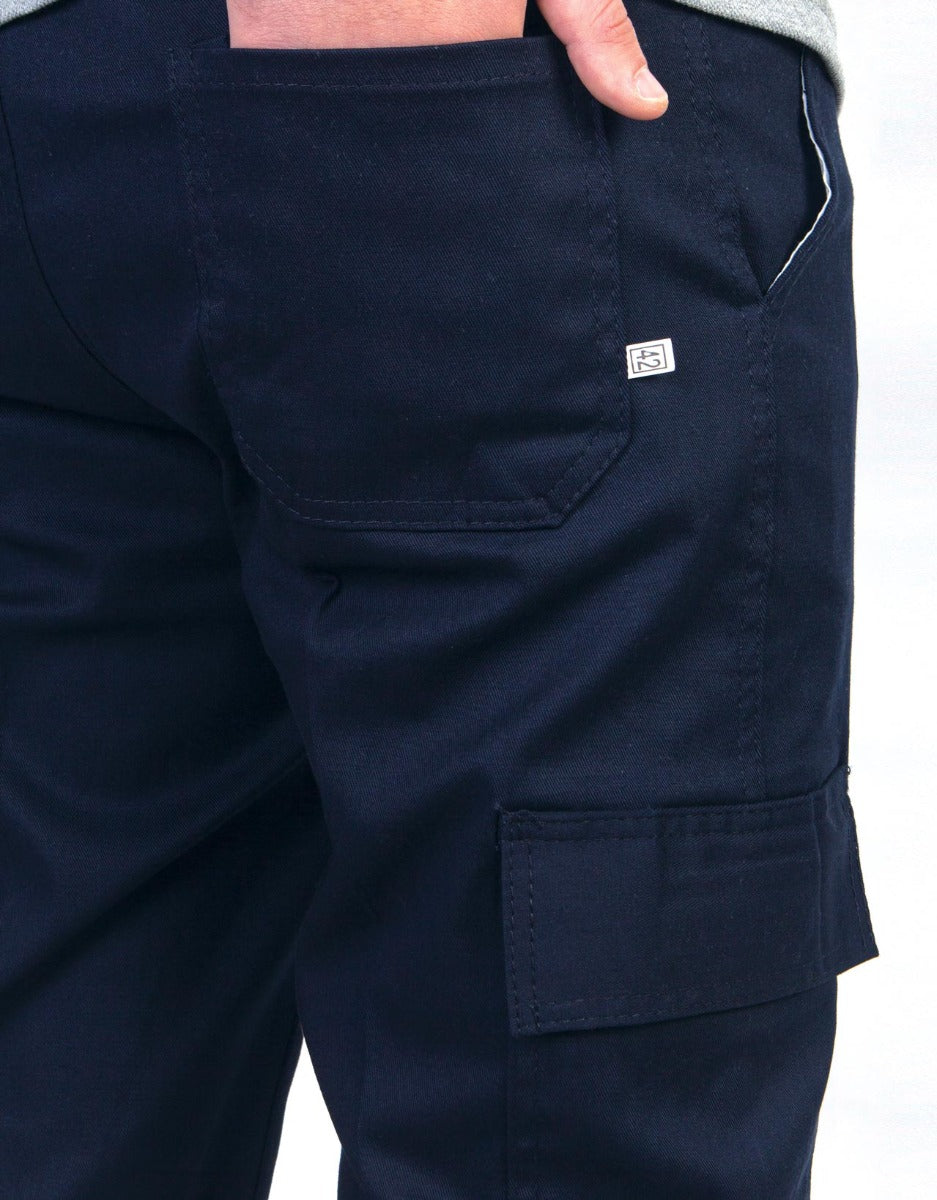 Business Pants Cargo Pocket - Navy Blue