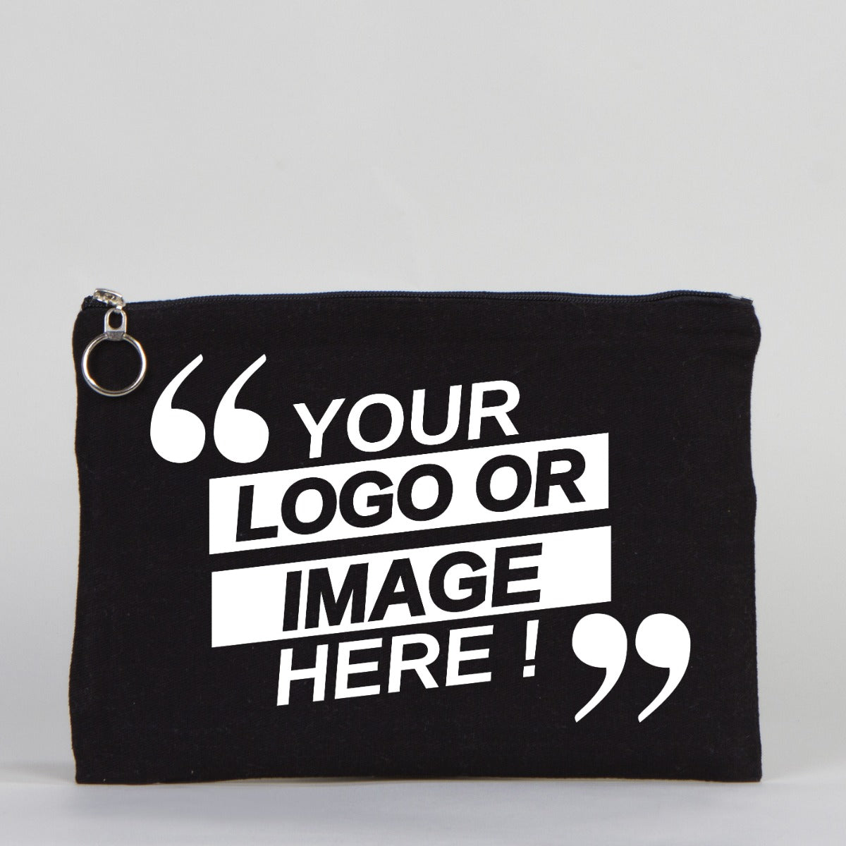 Black Ipad Portfolio Bag Lined 12"W x 8"H (30 cm x 21 cm) - Customize