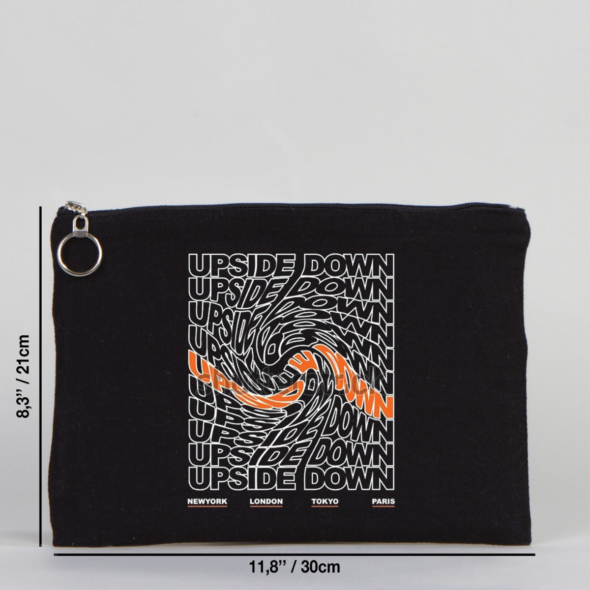 Black Ipad Portfolio Bag Lined 12"W x 8"H (30 cm x 21 cm) - Customize