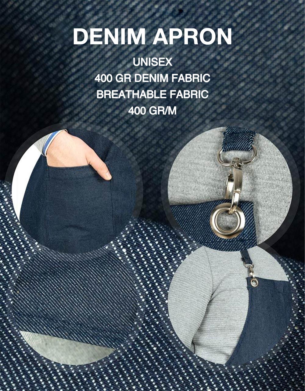 Masterchef Kitchen Apron - Denim Fabric
