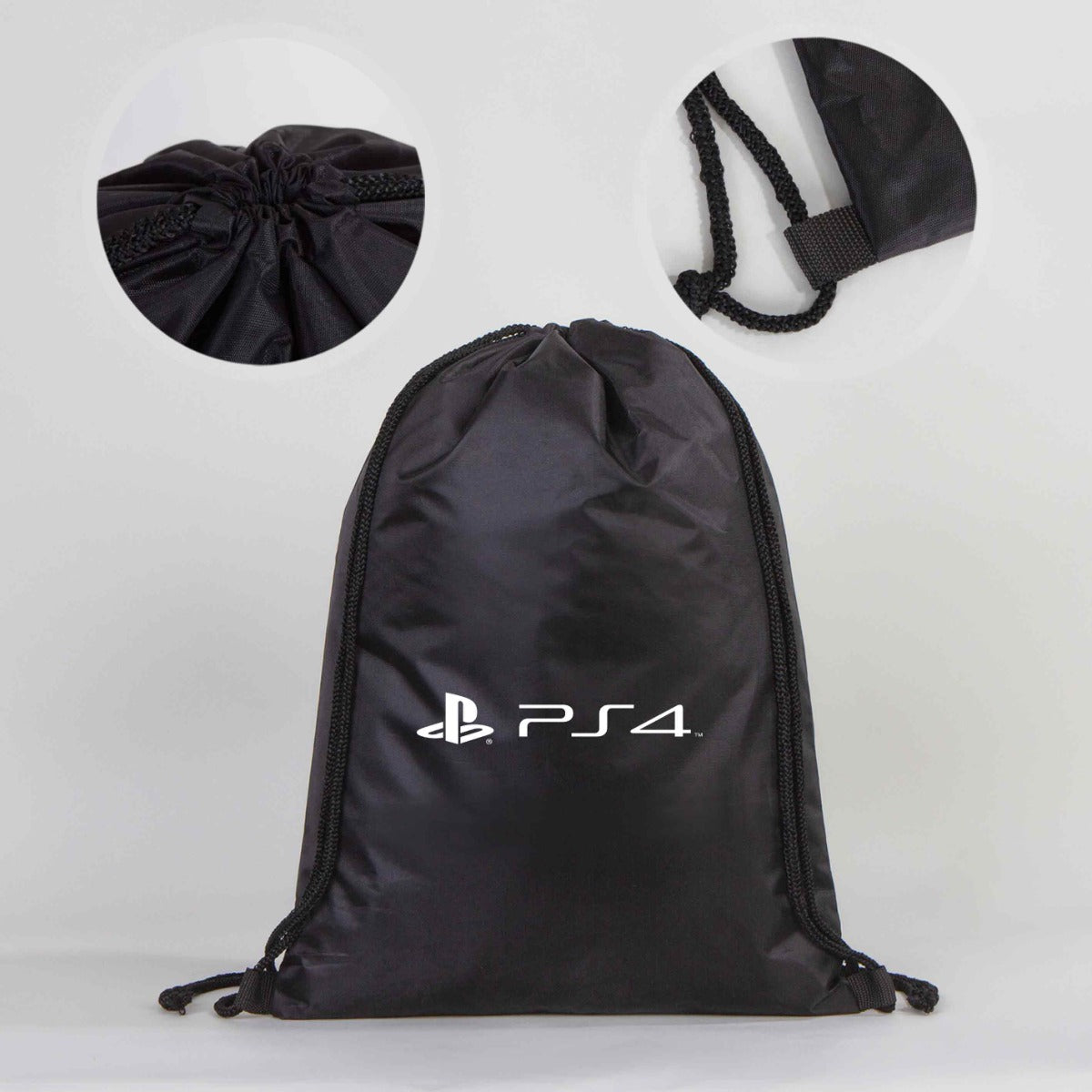 Polyester Drawstring Backpack 12" W x 18" H (32 cm x 45 cm) - Black (Customize)