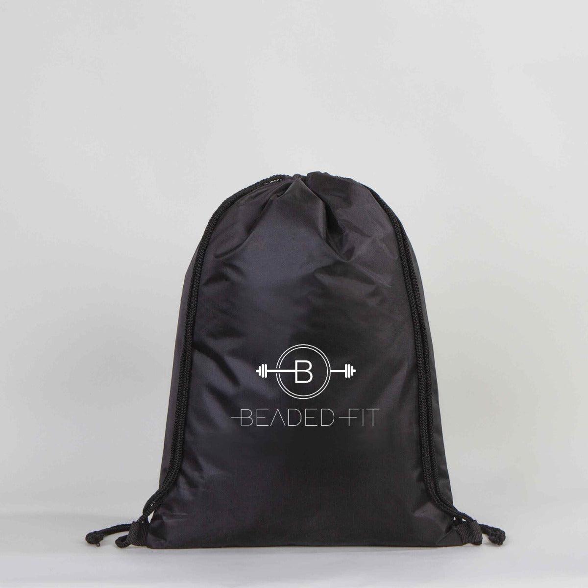 Polyester Drawstring Backpack 12" W x 18" H (32 cm x 45 cm) - Black (Customize)