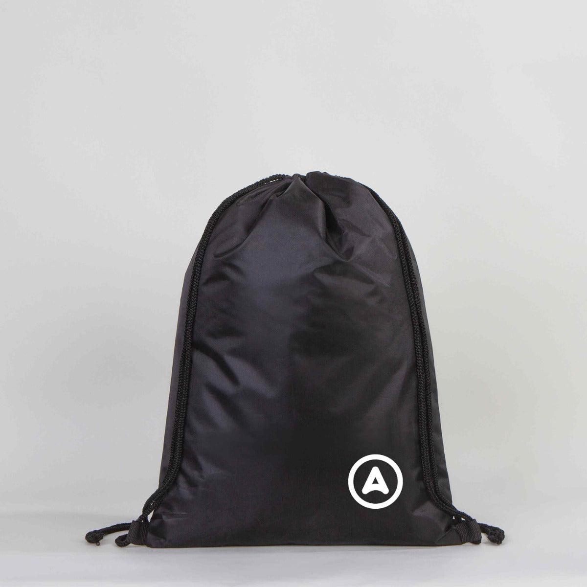 Polyester Drawstring Backpack 12" W x 18" H (32 cm x 45 cm) - Black (Customize)