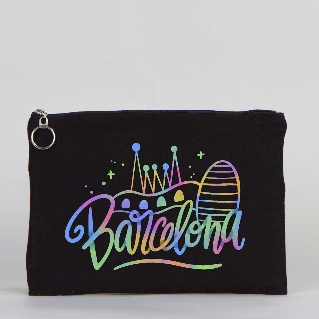 Black Ipad Portfolio Bag Lined 12"W x 8"H (30 cm x 21 cm) - Customize