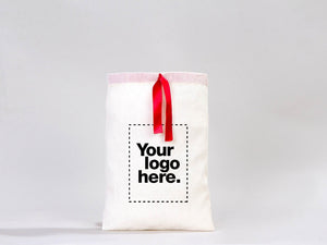 Personalized Logo Printed Cotton Bags – 8 W x 12 H (20 cm " x 30 cm ") Red Double Drawstring Pouch Bags, Custom Party Favor Bags for Bridal Gifts - Pamusan.com