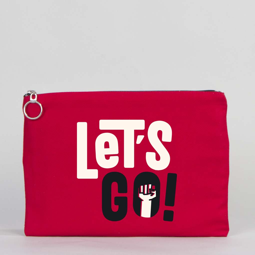 Red Ipad Portfolio Bag Lined 12"W x 8"H (30 cm x 21 cm) - (Customize)