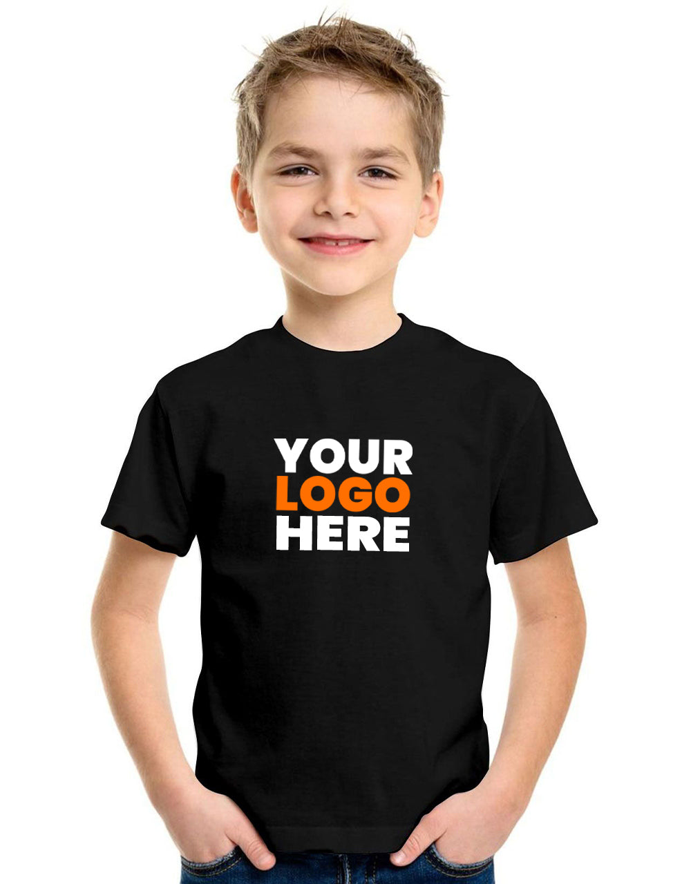 Printed Promotional Children's T-Shirt - Black