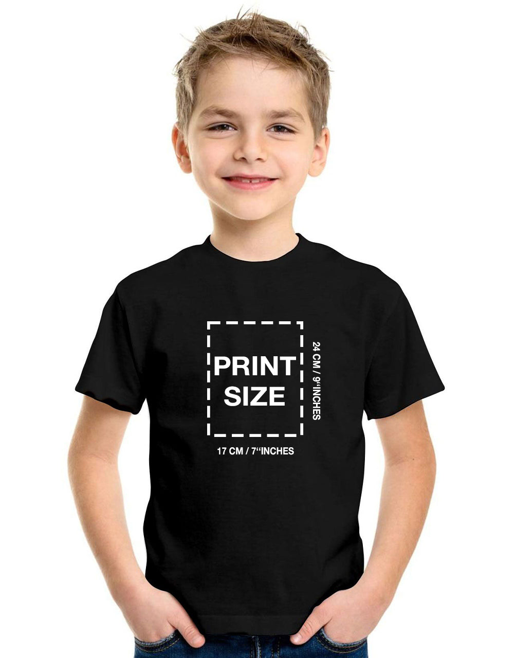 Printed Promotional Children's T-Shirt - Black