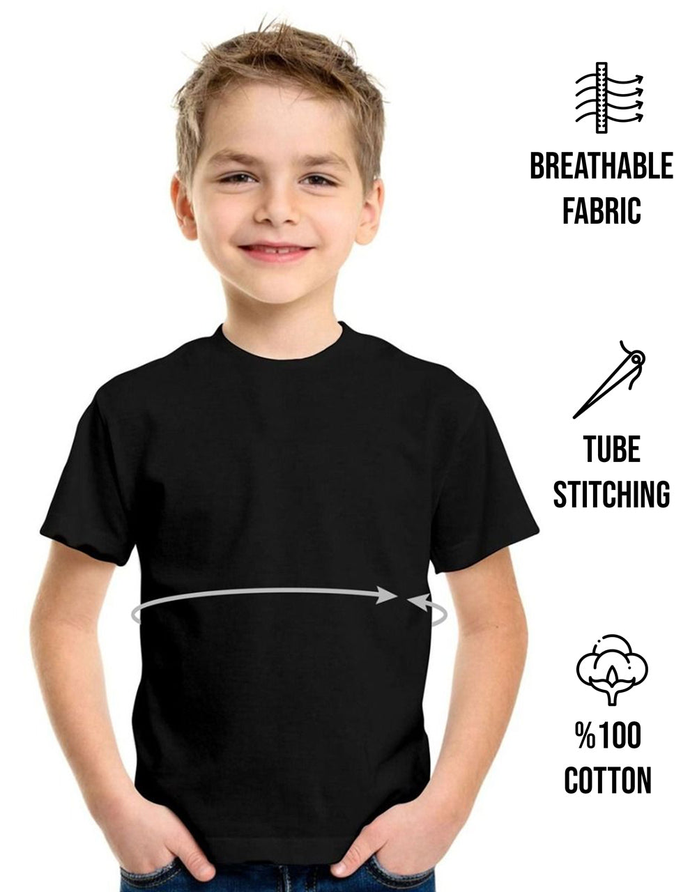 Printed Promotional Children's T-Shirt - Black