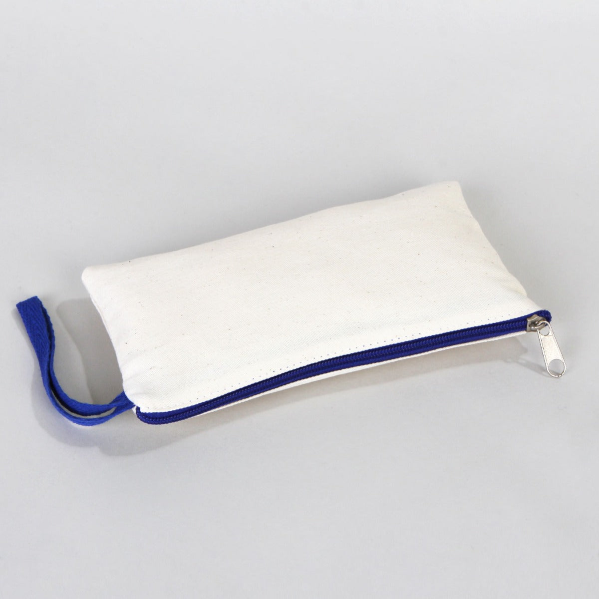 Fabric Pencil Case - 8" W x 4" H (21x10 cm) - Dark Blue Zippered