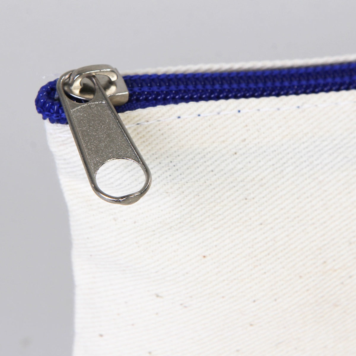 Fabric Pencil Case - 8" W x 4" H (21x10 cm) - Dark Blue Zippered