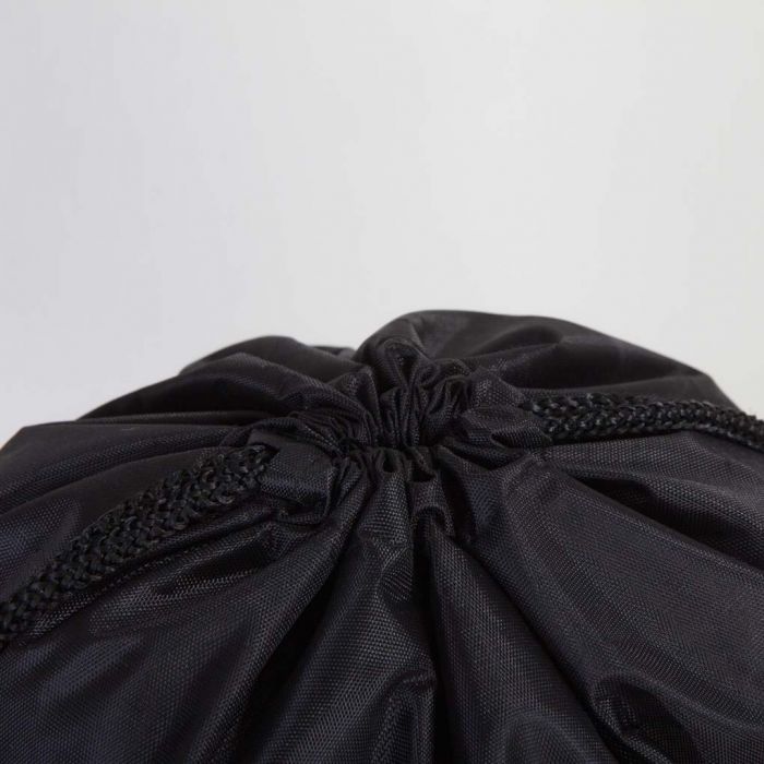 Polyester Drawstring Backpack 12" W x 18" H (32 cm x 45 cm) - Black (Customize)