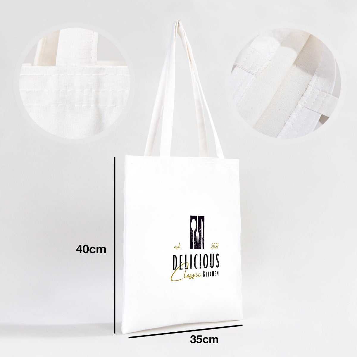 Sublimation Tote Bags 14"W x 16"H (35x40cm) - White (Customize)