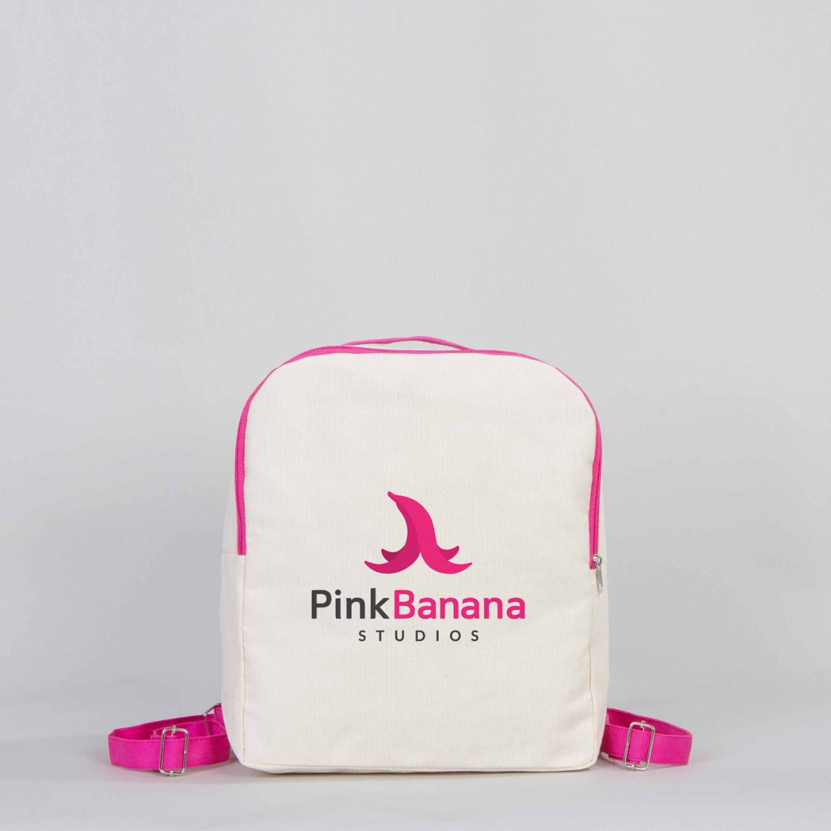 VIP Canvas Backpack 10"W x 13"H x 4"L (25 cm x 32 cm x 10 cm) - Fuchsia (Customize)