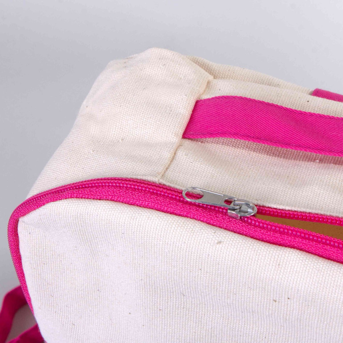 VIP Canvas Backpack 10"W x 13"H x 4"L (25 cm x 32 cm x 10 cm) - Fuchsia (Customize)