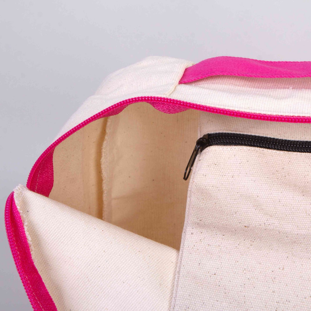 VIP Canvas Backpack 10"W x 13"H x 4"L (25 cm x 32 cm x 10 cm) - Fuchsia (Customize)