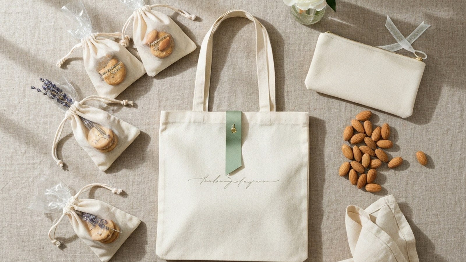 Bridal shower gift bags styled for a maid of honor gifting setup