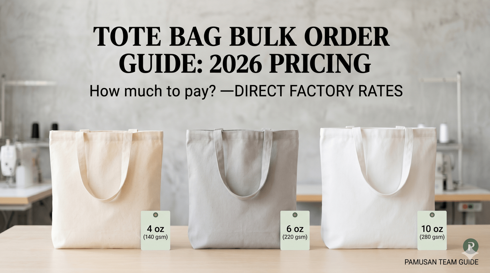 Bulk Tote Bags: 2026 Wholesale Pricing Guide for Businesses - Pamusan.com