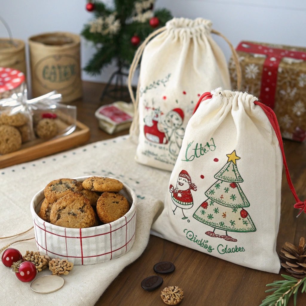 Personalized Canvas Bags for Eco-Friendly Holiday Treat Packaging and Gift Presentation - Pamusan.com