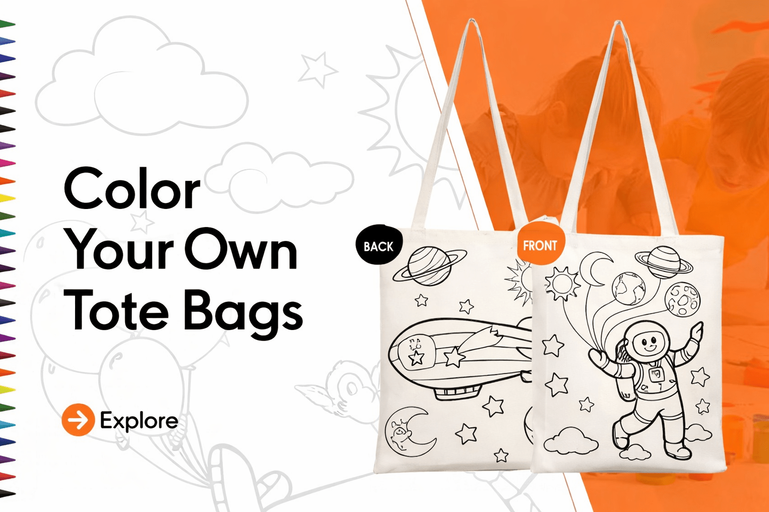 Color Your Own Tote Bags - Pamusan.com