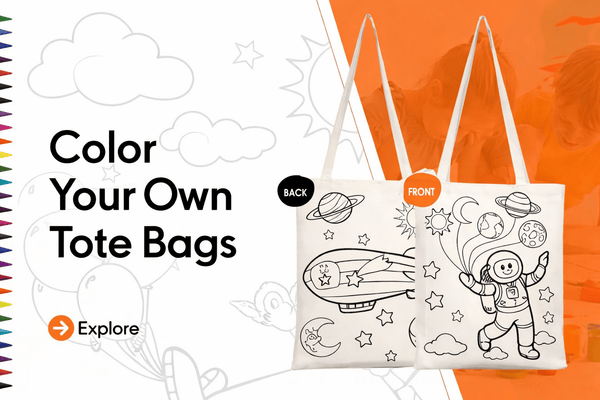 Color Your Own Tote Bags for Kids Birthday Party